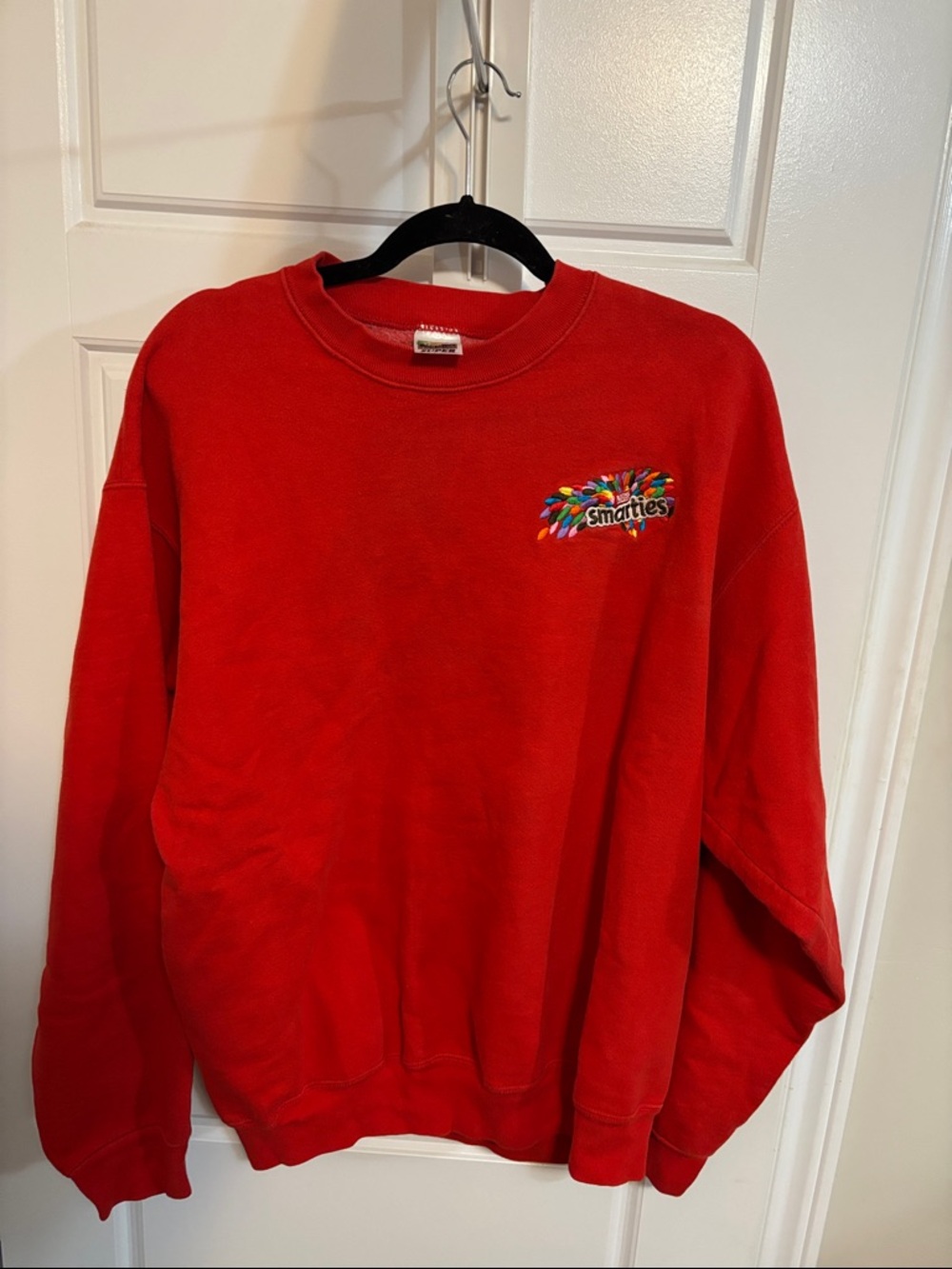 Vintage Smarties Red Crewneck Sweatshirt - Casual Men’s Sweater